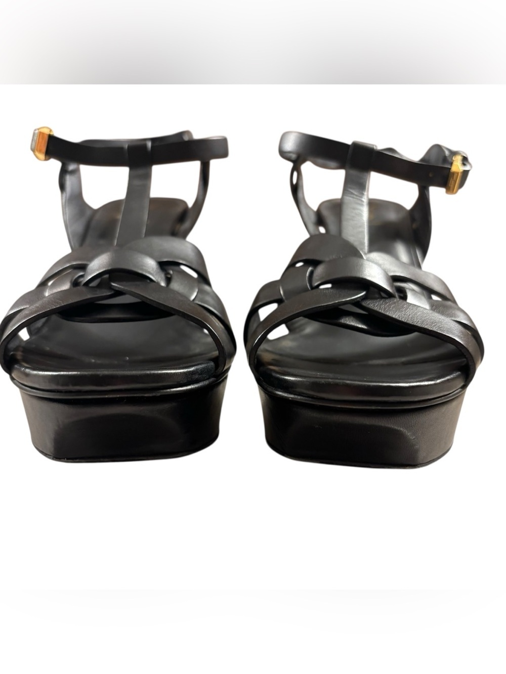 Saint Laurent | Tribute Platform Sandals Black Leather | EU 41 - Picture 10 of 16